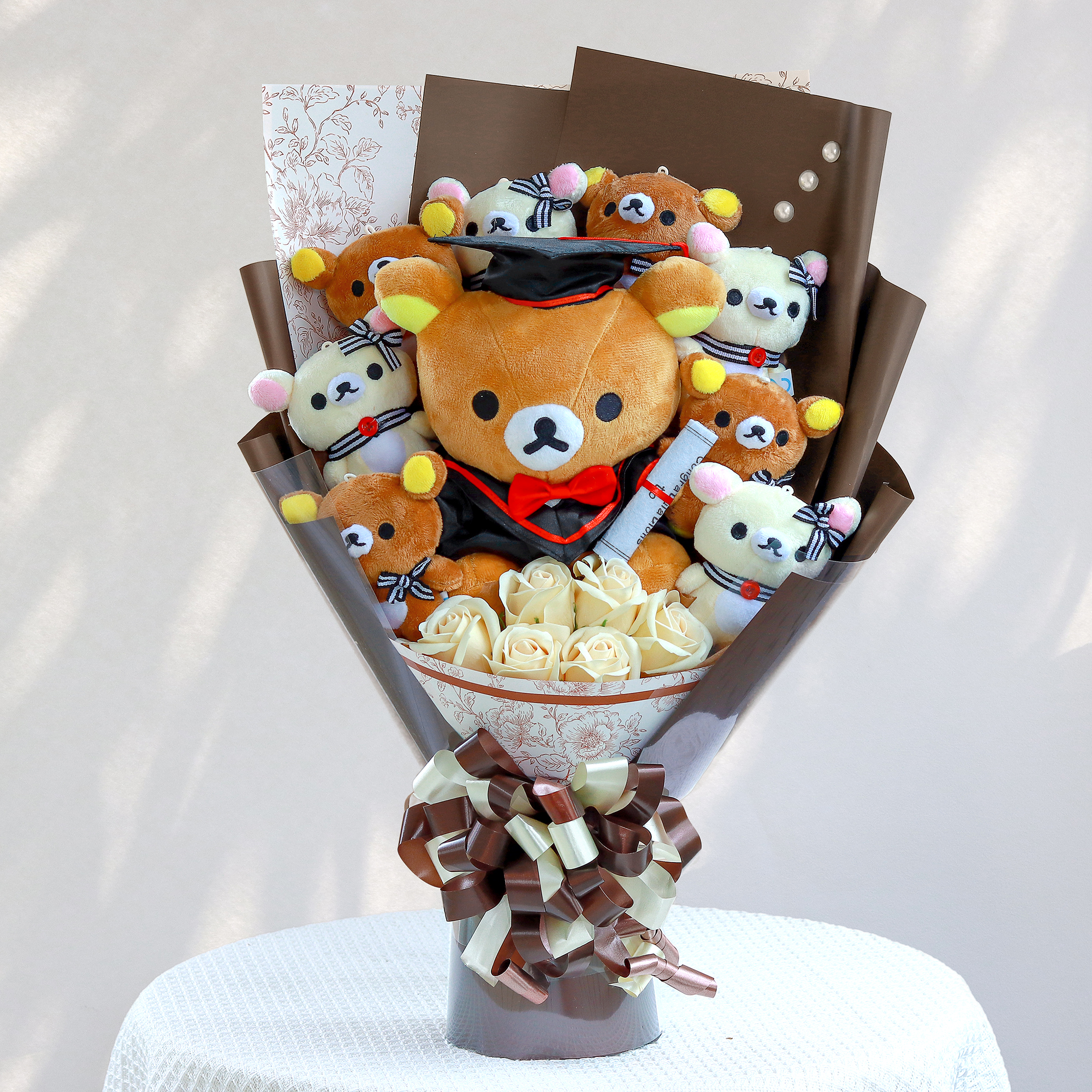 卡通花束轻松熊公仔娃娃玩偶花创意生日礼物送女朋友老婆毕业纪念
