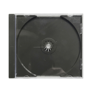 光碟光盘空盒子 首版 原装 进口CD唱片盒12爪两竖透明灰黑底光面老版