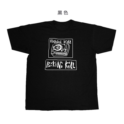 bikini kill riot girl唱片机印花复古手绘朋克设计感纯棉短袖T恤