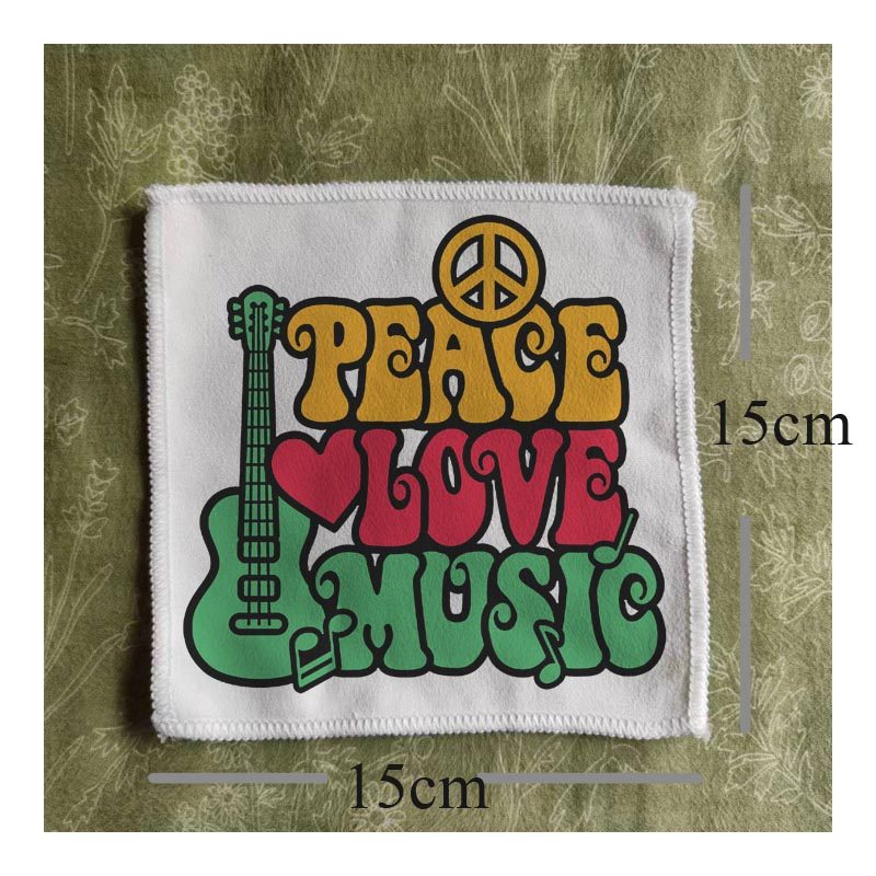 bob marley 鲍勃马利雷鬼摇滚peace love music布贴包包衣服配件