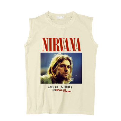 nirvana mtv unplugged kurt cobain纽约不插电涅盘坎肩背心无袖