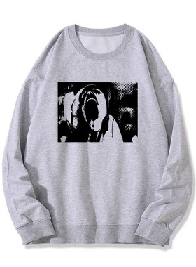 pink floyd平克弗洛伊德摇滚印花手工拓印男女含棉春秋圆领卫衣