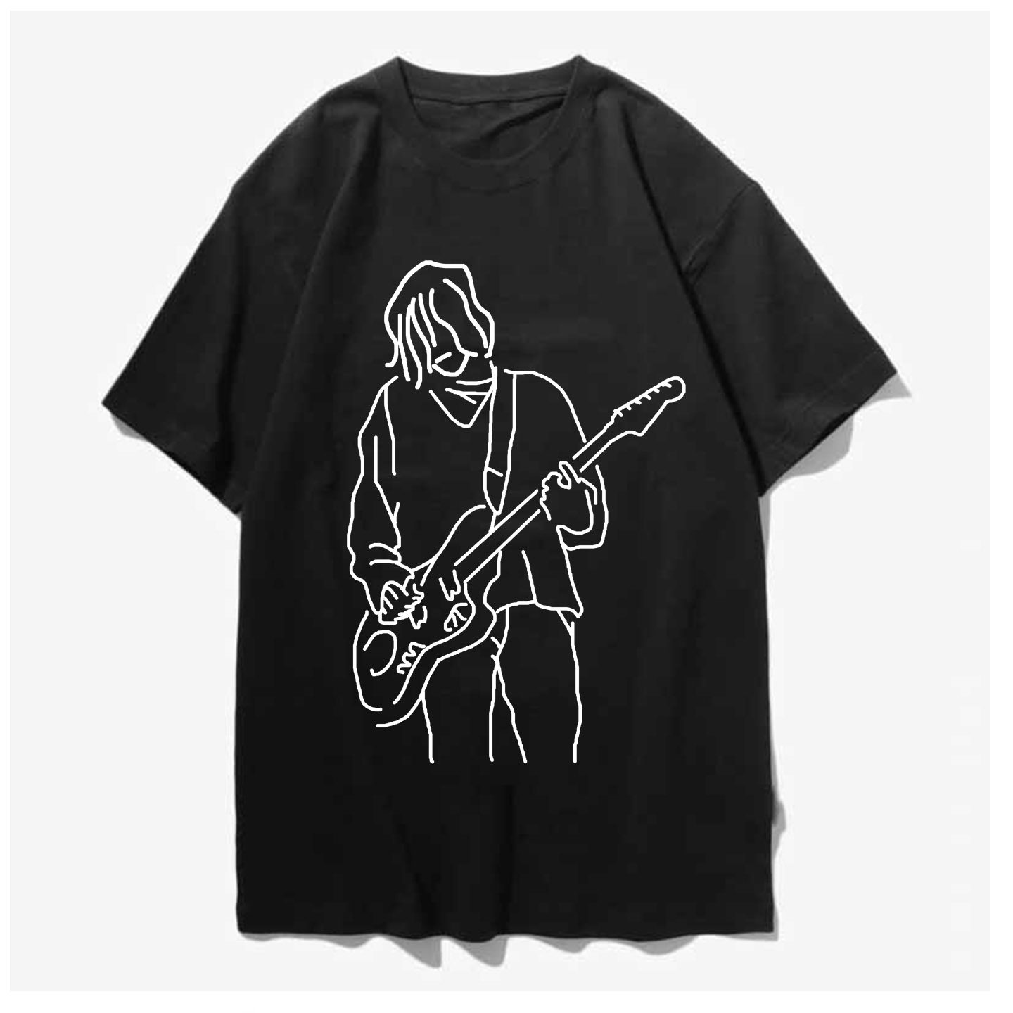 nirvana kurt cobain grunge punk涅盘柯本手绘设计纯棉短袖T恤