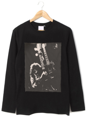 led zeppelin 齐柏林飞艇 Jimmy page 页老师 吉他摇滚 纯棉长袖T
