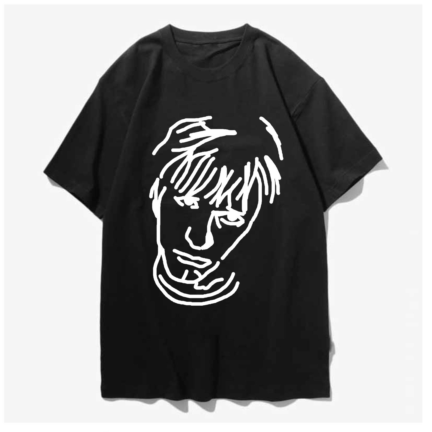 kurt cobain柯本涅盘朋克摇滚punk grunge手绘设计感纯棉短袖T恤