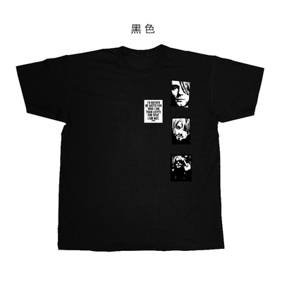 柯本大头贴小众好看好搭配不褪色朋克摇滚男女复古手工拼接印花T