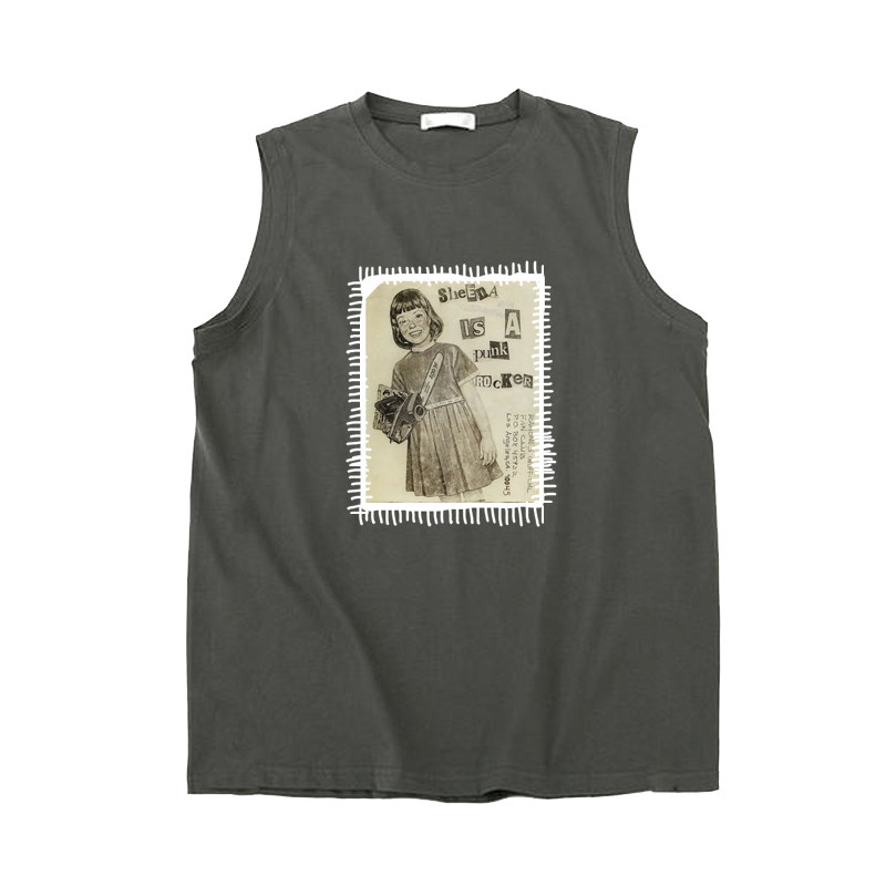 sheena is a punk rocker朋克摇滚乐手ramones纯棉坎肩无袖T恤