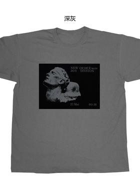 joy division new order post punk丝网印刷朋克音乐风格纯棉T恤