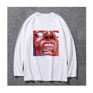 复古老摇滚talking heads king crimson大卫鲍伊皇后长袖T恤