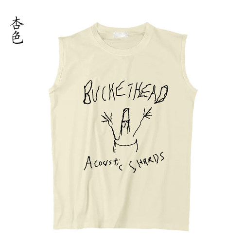 buckethead 桶哥 枪花吉他手 练琴手速快递 宽松坎肩背心无袖Tee