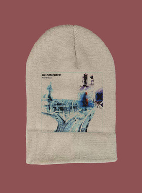 radiohead ok computer电台司令裂纹印花毛线冷帽男女冷帽子
