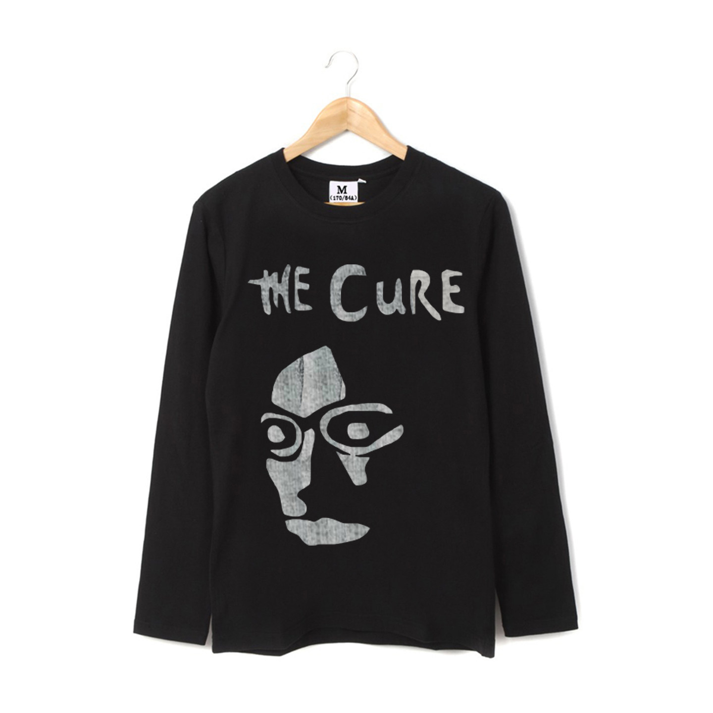 the cure goth rock治愈哥特摇滚真手绘小众文艺风纯棉长袖T恤