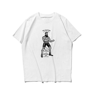 tattoo boxer励志纯棉T恤 拳击手vintage 复古刺青艺术不服输