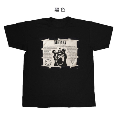 nirvana kurt cobain拼接解构remake文艺青年纯棉短袖T恤