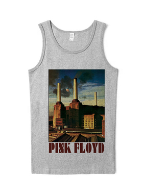 pink floyd平克工业风工厂烟囱废土风男女宽松夏季吊带背心无袖T