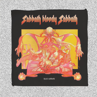 black sabbath doom metal黑色安息日十字架绒布贴包包衣服配件