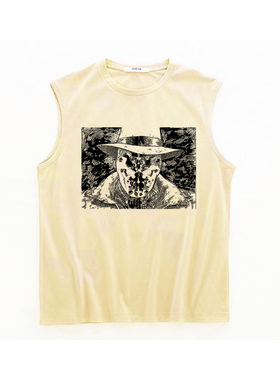 watchmen守望者罗夏暗黑动漫反英雄男女中性透气印花坎肩背心T恤