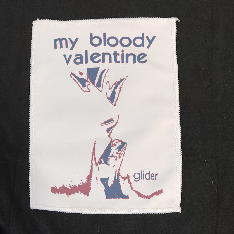 my-bloody-Valentine-mbv摇滚乐队桃皮绒布贴包包衣服装饰配件