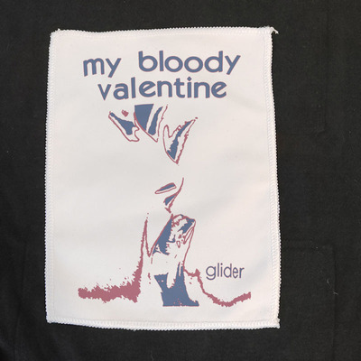 my-bloody-Valentine-mbv摇滚乐队桃皮绒布贴包包衣服装饰配件