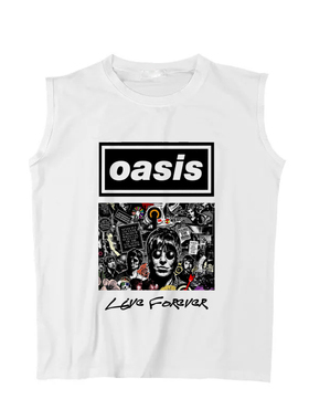 oasis blur模糊绿洲乐队britpop英伦朋克摇滚音乐印花无袖T背心