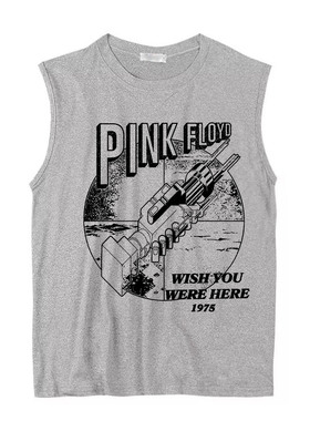 平克弗洛伊德 pink floyd 迷墙 灰色爽滑凉快夏季坎肩无袖T