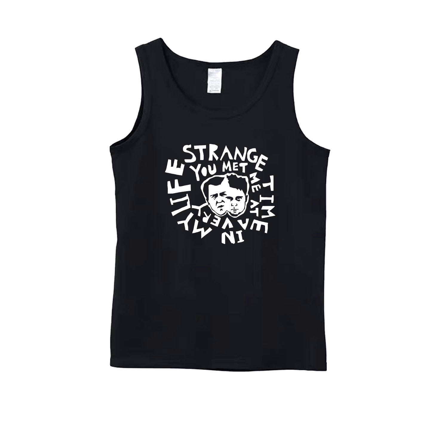 fight club搏击俱乐部朋克摇滚punk胶印男女棉中性背心吊带T