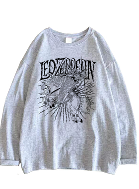 led zeppelin the who pink floyd 复古摇滚乐队音乐 男女长袖T恤