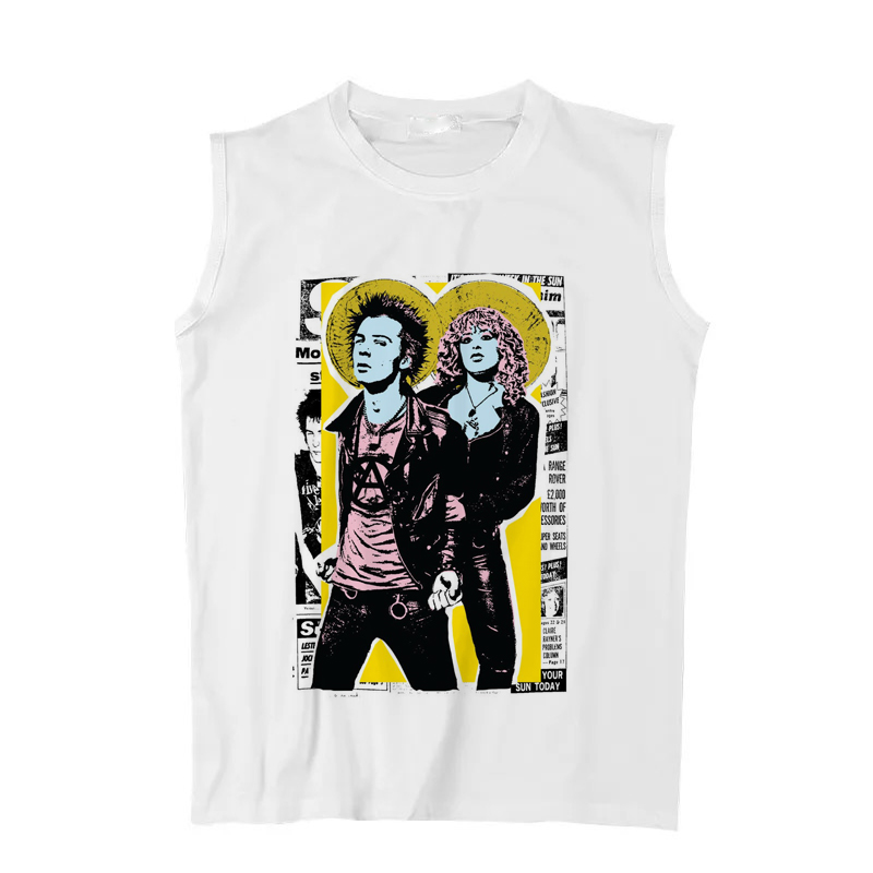 sex pistols sid and nacy punk rock band 性手枪朋克坎肩背心T
