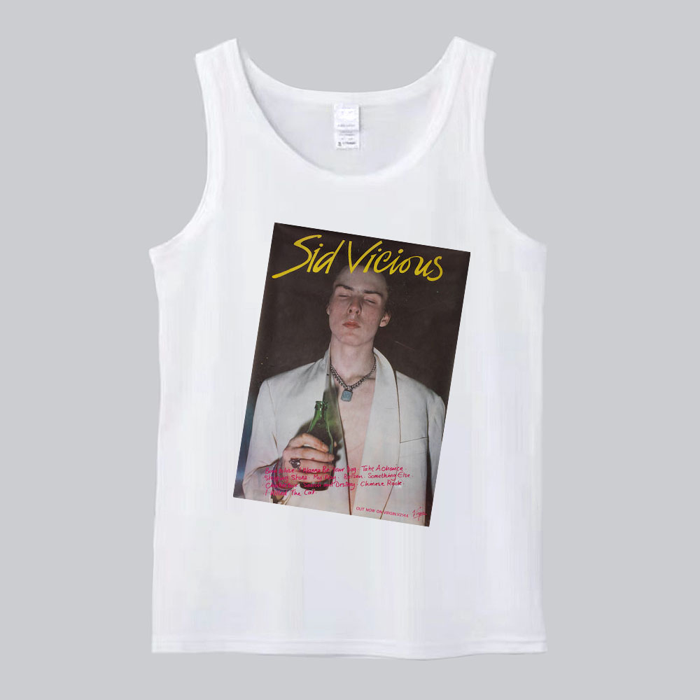 clash misfits sex pistols punk朋克音乐节男女纯棉拓印吊带背心