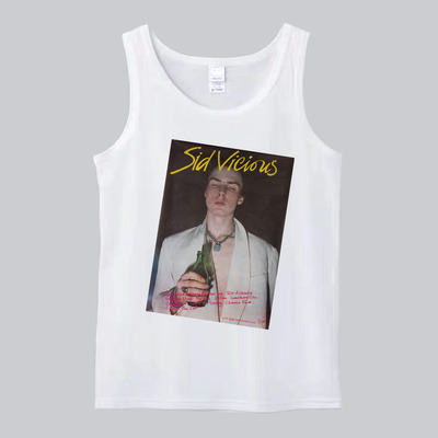 clash misfits sex pistols punk朋克音乐节男女纯棉拓印吊带背心