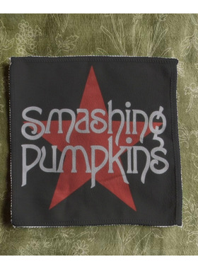 smashing pumpkins碎南瓜摇滚布贴布标布章diy remake衣服包包