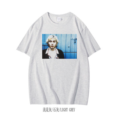 kurt cobain nirvana柯本涅盘-手工拓印设计感男女纯棉短袖T恤