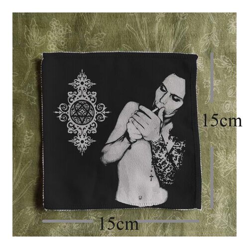 him goth恶魔殿下哥特风喷印diy布贴remake改造衣服包包装饰