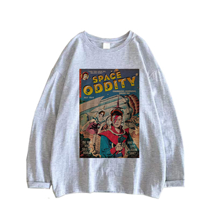 david bowie 大卫鲍伊 华丽摇滚 喷墨透气印花 男女春秋长袖T恤