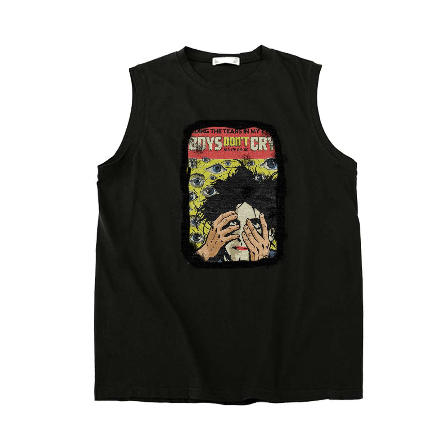 the cure治愈乐队文艺风哥特后朋克摇滚复古男女纯棉无袖坎肩T恤,男装,T恤,淘宝优惠券,粉丝福利购,淘宝优惠卷