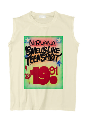nirvana smells like teen spirit 涅磐乐队少年心气坎肩背心无袖