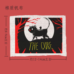 the cure乐队复古哥特摇滚后朋克文艺帆布贴diy remake包包衣服