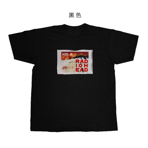 radiohead kid A电台司令少年A贴布印花男女纯棉T恤