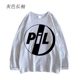 PIL乐队public image ltd朋克风punk男女初秋凉爽轻薄灰色长袖T恤