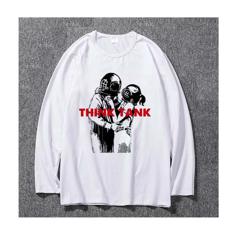 朋克英伦摇滚模糊艺术长袖t恤