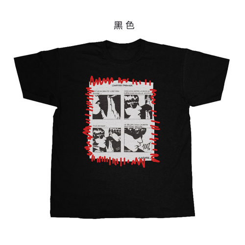 sonic youth 音速青年 punk 拼接解构remake文艺青年纯棉短袖T恤