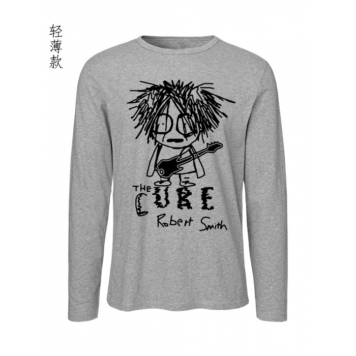 the cure Robert smith治愈乐队喷墨印花男女薄款长袖T恤外穿内搭