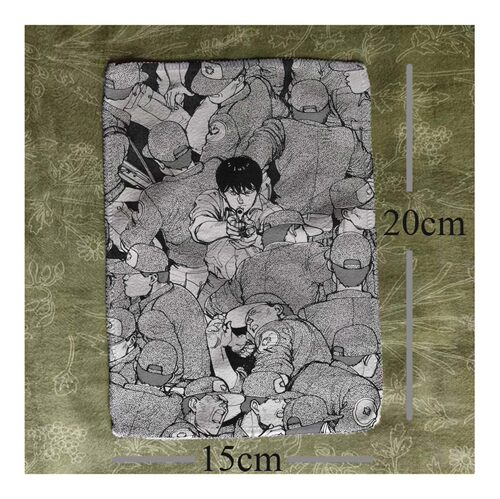 akria 阿基拉 动漫黑白手绘diy remake布贴包包衣服配件需要缝