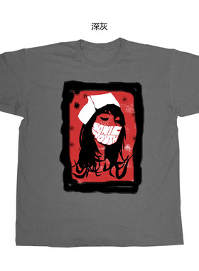 sonic youth音速青年手绘压胶贴布复古摇滚男女纯棉无袖坎肩T恤