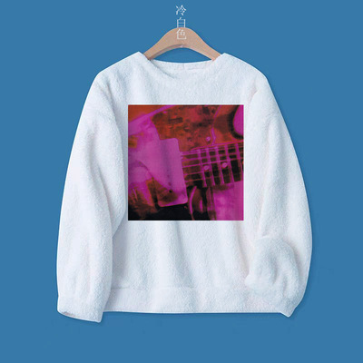 【双面绒】my bloody Valentine mbv我的情人节仿法兰绒卫衣外套