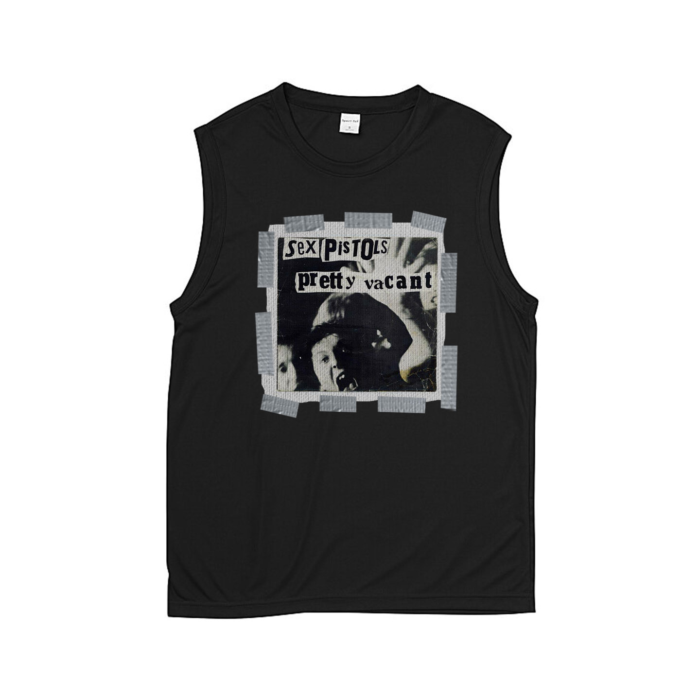 个性地下摇滚punk sex pistols透气印花压胶贴布男女无袖T恤坎肩