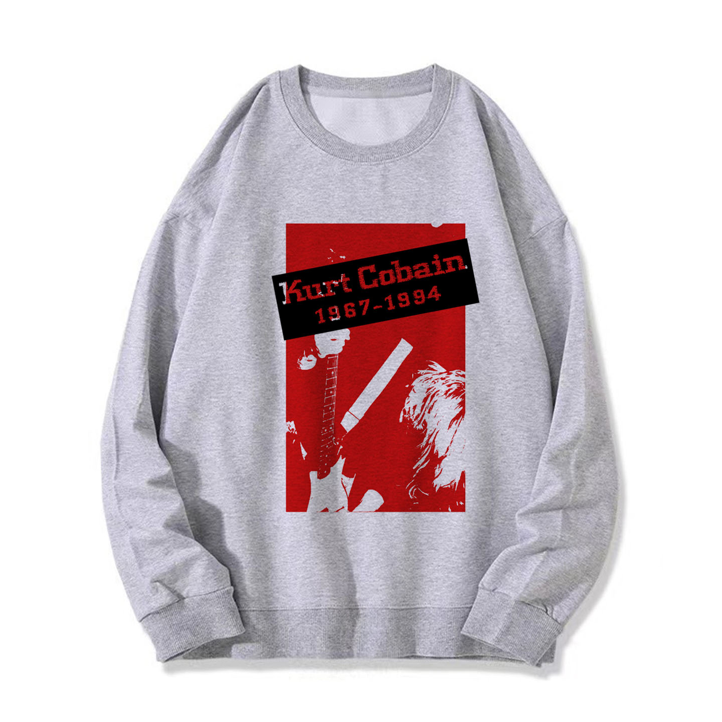 柯本涅盘设计感拓印kurt cobain朋克复古摇滚男女春秋款卫衣外套