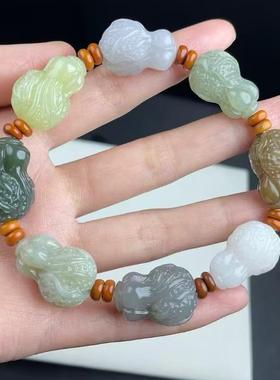 彩玉新疆貔貅手链男女款山料