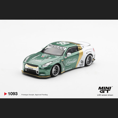 预售1:64MINIGT#1093 日产尼桑Nissan GT-R R35 宽体改装合金车模