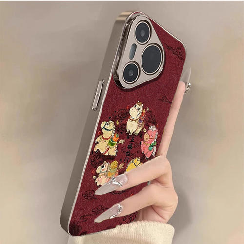 五福临门适用于华为pura80手机壳70新款mate80全包p60镜头50防摔